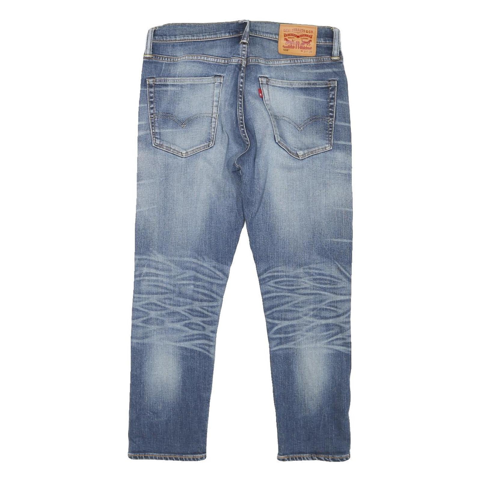 LEVI'S 508 Tapered Womens Jeans Blue Cotton Blend Regular Tapered Rinse W31 L26