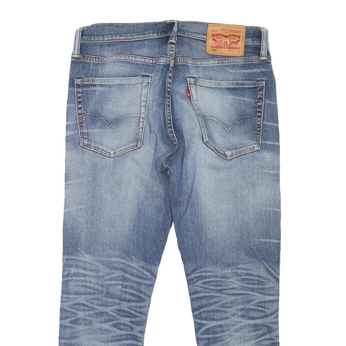 LEVI'S 508 Tapered Womens Jeans Blue Cotton Blend Regular Tapered Rinse W31 L26