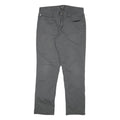 MICHAEL KORS Mens Cotton Blend Grey Regular Straight Trousers W32 L30 Casual Zip