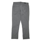 MICHAEL KORS Mens Cotton Blend Grey Regular Straight Trousers W32 L30 Casual Zip