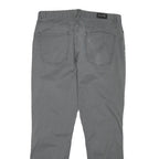 MICHAEL KORS Mens Cotton Blend Grey Regular Straight Trousers W32 L30 Casual Zip