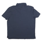 NAUTICA Mens Navy Blue Short Sleeve Polo Shirt XL Cotton Blend Classic