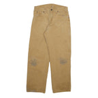 DICKIES Mens Regular Fit Beige Cotton Blend Zip Trousers W32 L30 Workwear
