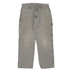 DICKIES Mens Regular Fit Beige Cotton Blend Carpenter Trousers W32 L30 Workwear