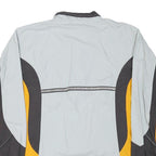 ASICS Womens Grey & Yellow Sports Jacket UK 12 Polyester Blend Zip Athletic Fit