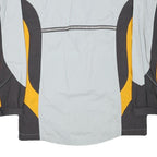 ASICS Womens Grey & Yellow Sports Jacket UK 12 Polyester Blend Zip Athletic Fit