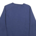 CHAMPION Mens Blue Pullover Crew Neck S Embroidered Logo Sweatshirt Cotton Blend