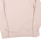 CHAMPION Womens Pink Cotton Blend Crew Neck S Sweatshirt Embroidered Logo