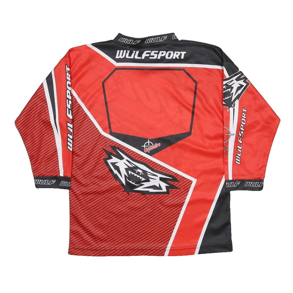 WULF Boys Red & Black Crossfire Graphic Long Sleeve Crew Neck T-Shirt M