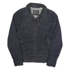 LEVI'S Womens Blue Denim Jacket XS Cotton Blend Plain Button Closure Classic