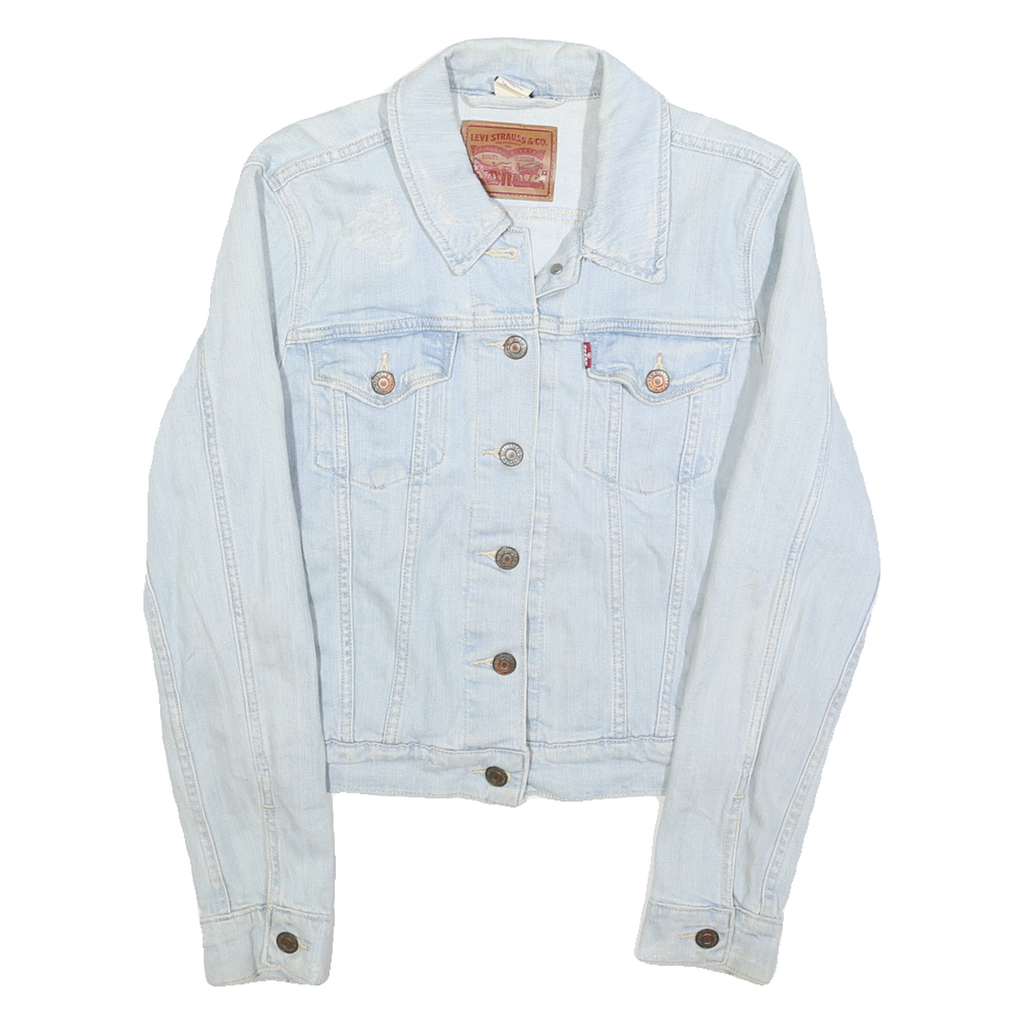 LEVI'S Womens Blue Cotton Denim Jacket M Button Closure Classic Fit Casual