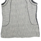 BANANA REPUBLIC Womens Black & Grey Sleeveless Round Neck Printed Top M Smart