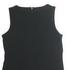 BANANA REPUBLIC Womens Black & Grey Sleeveless Round Neck Printed Top M Smart