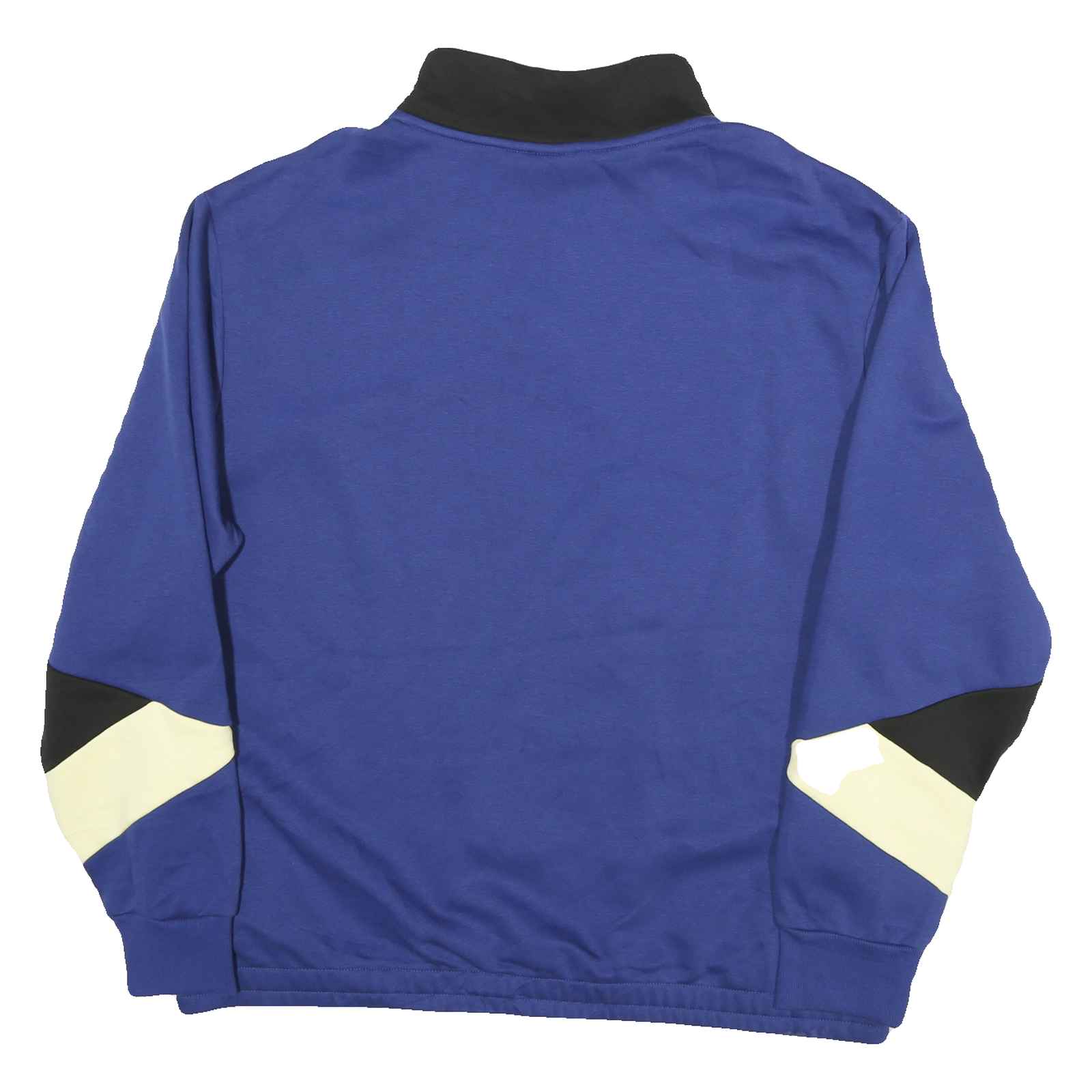 PUMA Mens Blue & Black Cotton Blend Sweatshirt 2XL Quarter Zip Pullover