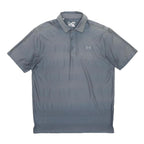 UNDER ARMOUR Mens Grey Polo Shirt M Performance Athletic Short Sleeve