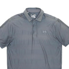 UNDER ARMOUR Mens Grey Polo Shirt M Performance Athletic Short Sleeve