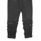 LEE Womens Regular Fit Black Denim Jeans W26 L27 Button Embellished