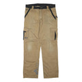 DICKIES Mens Cotton Blend Beige & Black Regular Fit Cargo Trousers W38 L34