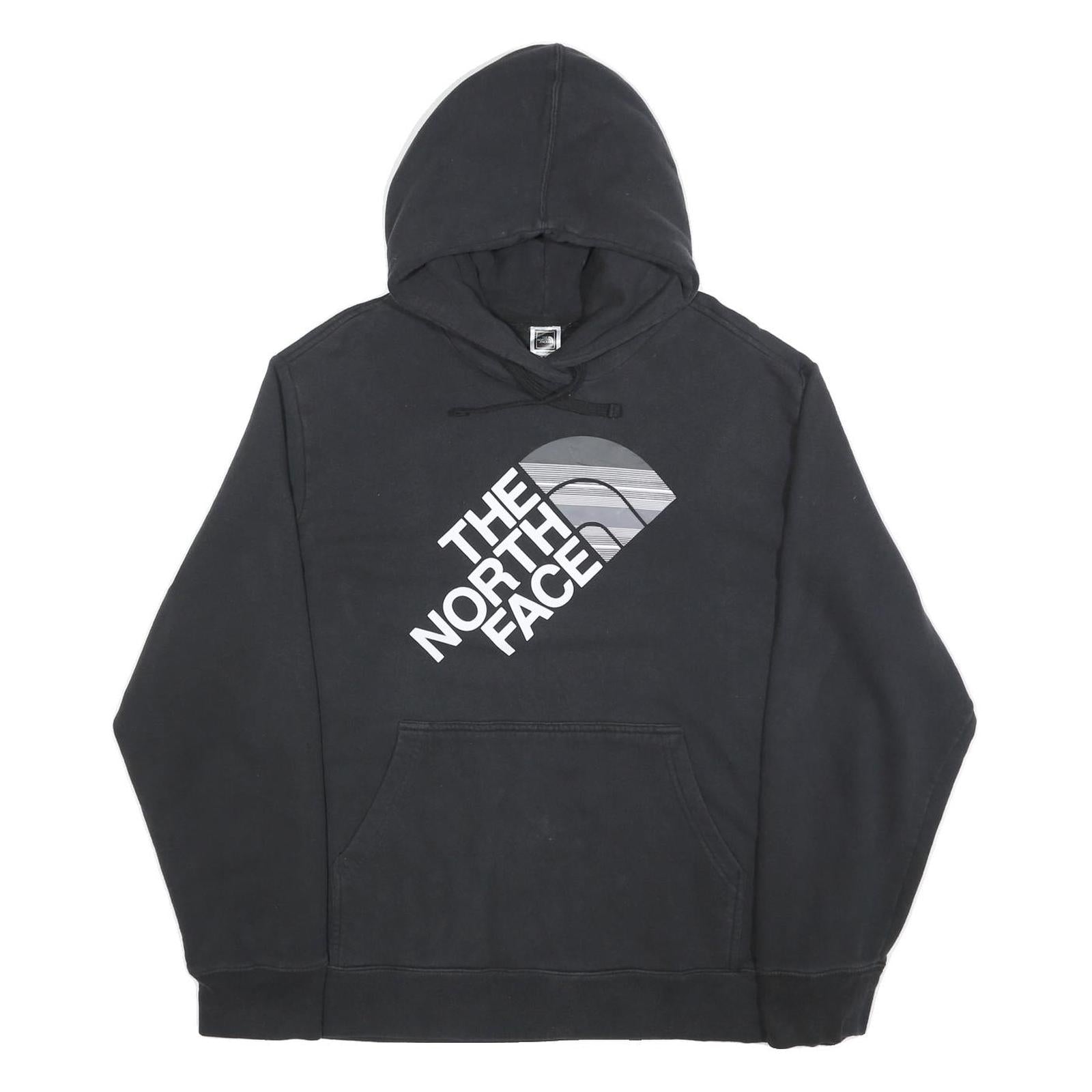 THE NORTH FACE Mens Black Pullover Hoodie XL Cotton Casual Oversized Sweatshirt