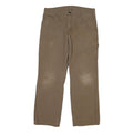 DICKIES Mens Cotton Beige Regular Straight Trousers W34 L30 Workwear Casual