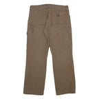 DICKIES Mens Cotton Beige Regular Straight Trousers W34 L30 Workwear Casual