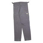 CARHARTT Mens Cotton Blend Relaxed Grey Cargo Trousers W28 L32 Workwear Zip