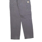 CARHARTT Mens Cotton Blend Relaxed Grey Cargo Trousers W28 L32 Workwear Zip