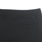 ADIDAS Womens Black Mini Cotton Blend Plain Skirt L Sports Casual Activewear