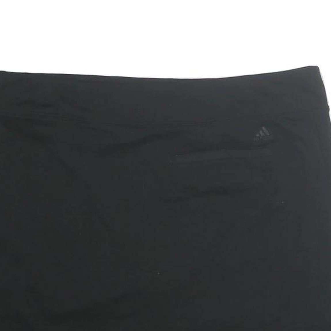 ADIDAS Womens Black Mini Cotton Blend Plain Skirt L Sports Casual Activewear