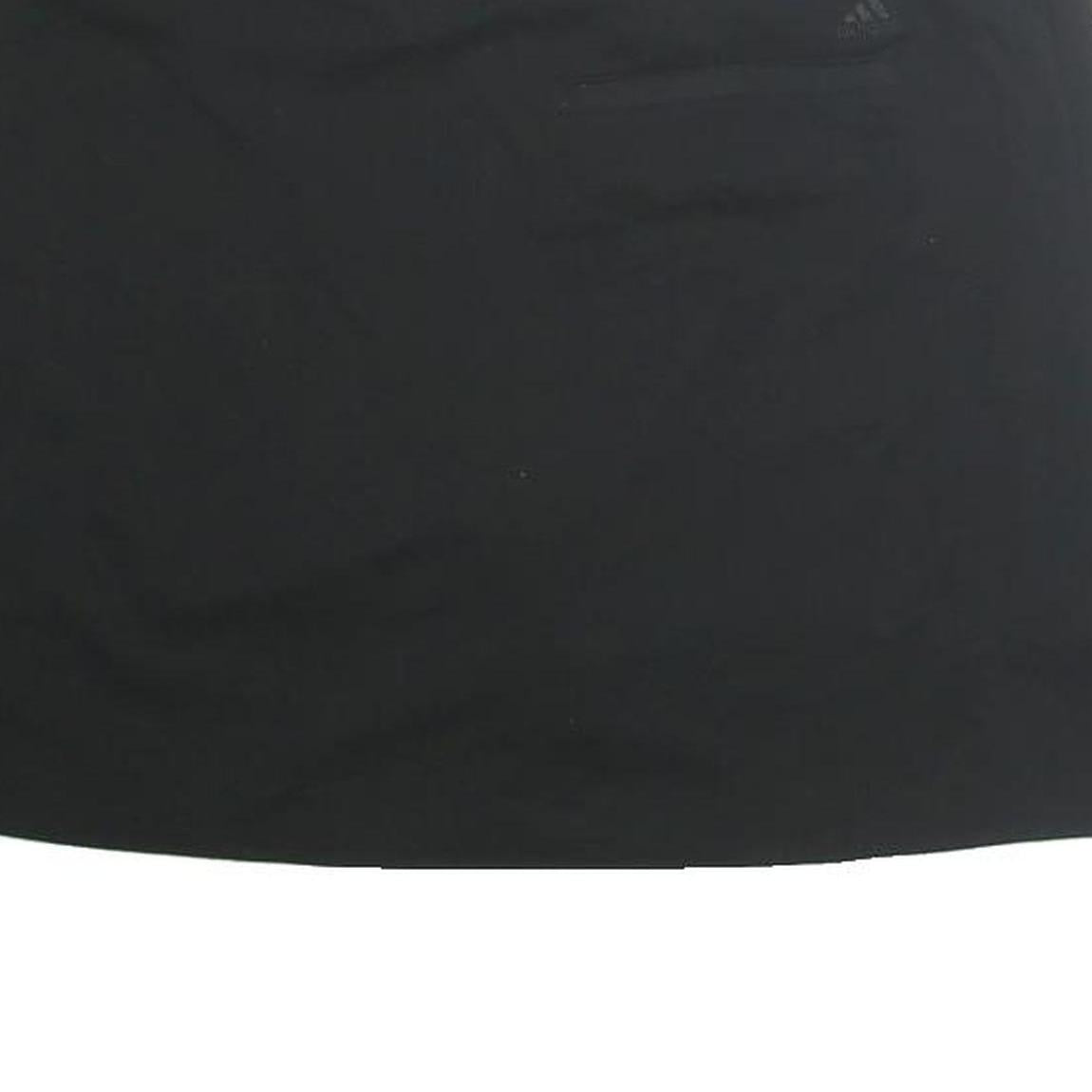 ADIDAS Womens Black Mini Cotton Blend Plain Skirt L Sports Casual Activewear