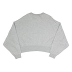 NIKE Womens Grey Sweatshirt Crew Neck XS Cropped Casual Pullover Cotton Blend