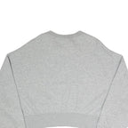 NIKE Womens Grey Sweatshirt Crew Neck XS Cropped Casual Pullover Cotton Blend