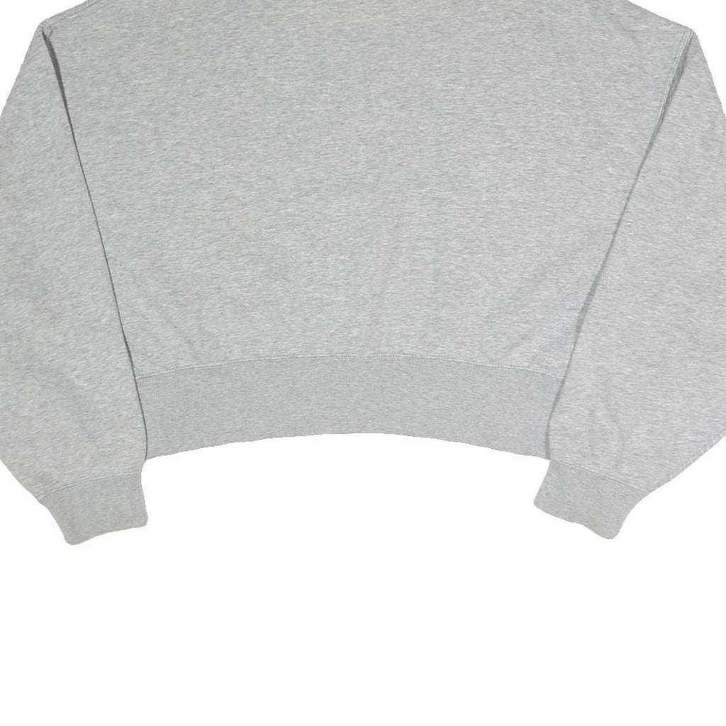 NIKE Womens Grey Sweatshirt Crew Neck XS Cropped Casual Pullover Cotton Blend