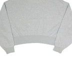 NIKE Womens Grey Sweatshirt Crew Neck XS Cropped Casual Pullover Cotton Blend