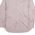 TED BAKER Mens Pink Shirt M Cotton Stylish Patterned Collar Long Sleeve