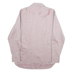 TED BAKER Mens Pink Shirt M Cotton Stylish Patterned Collar Long Sleeve