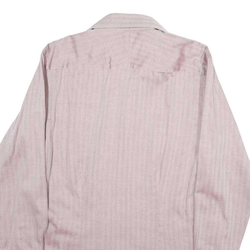 TED BAKER Mens Pink Shirt M Cotton Stylish Patterned Collar Long Sleeve