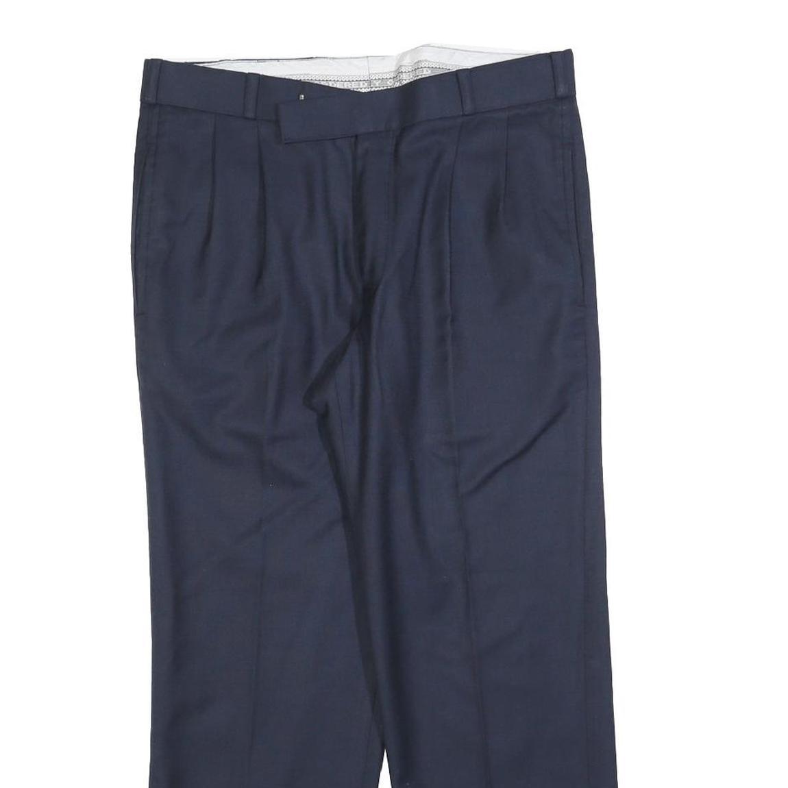 SPECIALLY ORDERED Womens Regular Fit Navy Blue Trousers W30 L26 Classic Zip