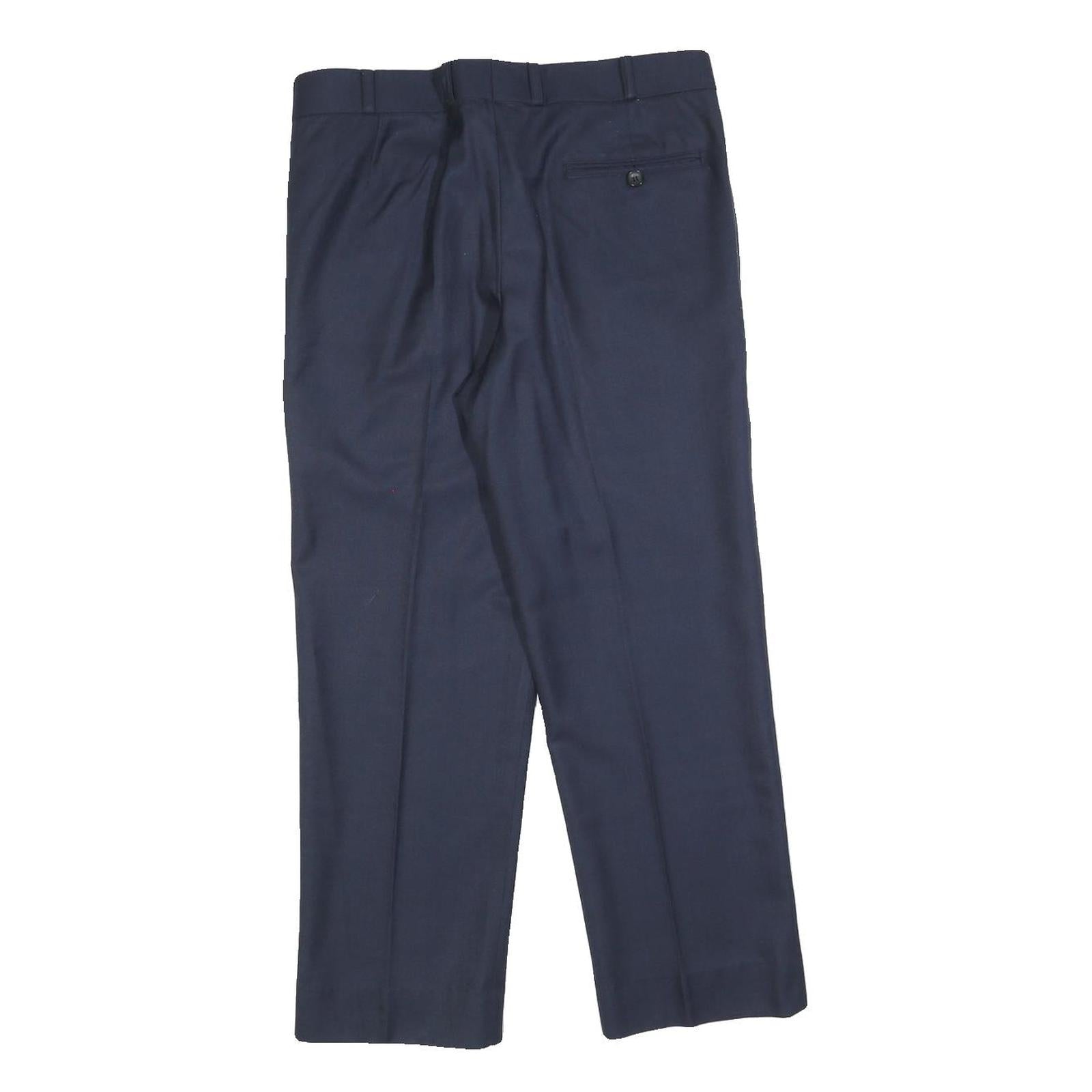 SPECIALLY ORDERED Womens Regular Fit Navy Blue Trousers W30 L26 Classic Zip