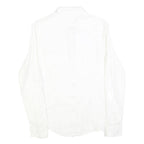 GUESS Womens White Embroidered Shirt Long Sleeve Collar M Elegant Top