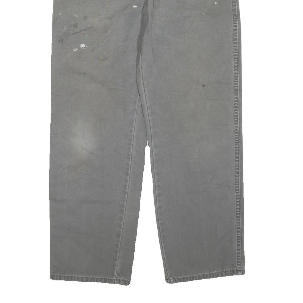 DICKIES Mens Regular Fit Straight Grey Denim Jeans W34 L30 Workwear Casual