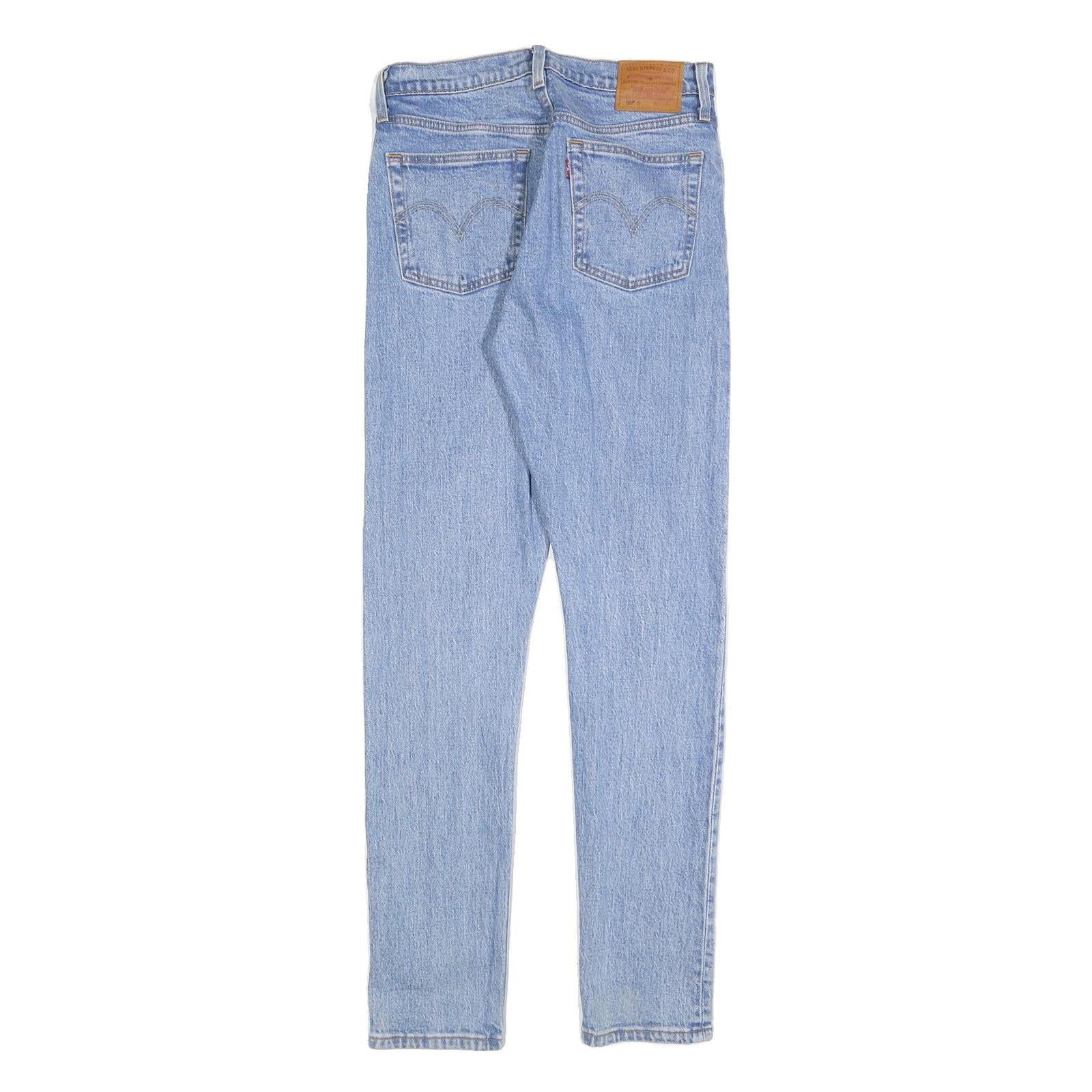 LEVI'S 501S BIG E Womens Slim Skinny Denim Light Blue W26 L32 Retro Vintage