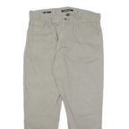 CALVIN KLEIN JEANS Mens Regular Fit Beige Cotton Blend Trousers W32 L26 Casual