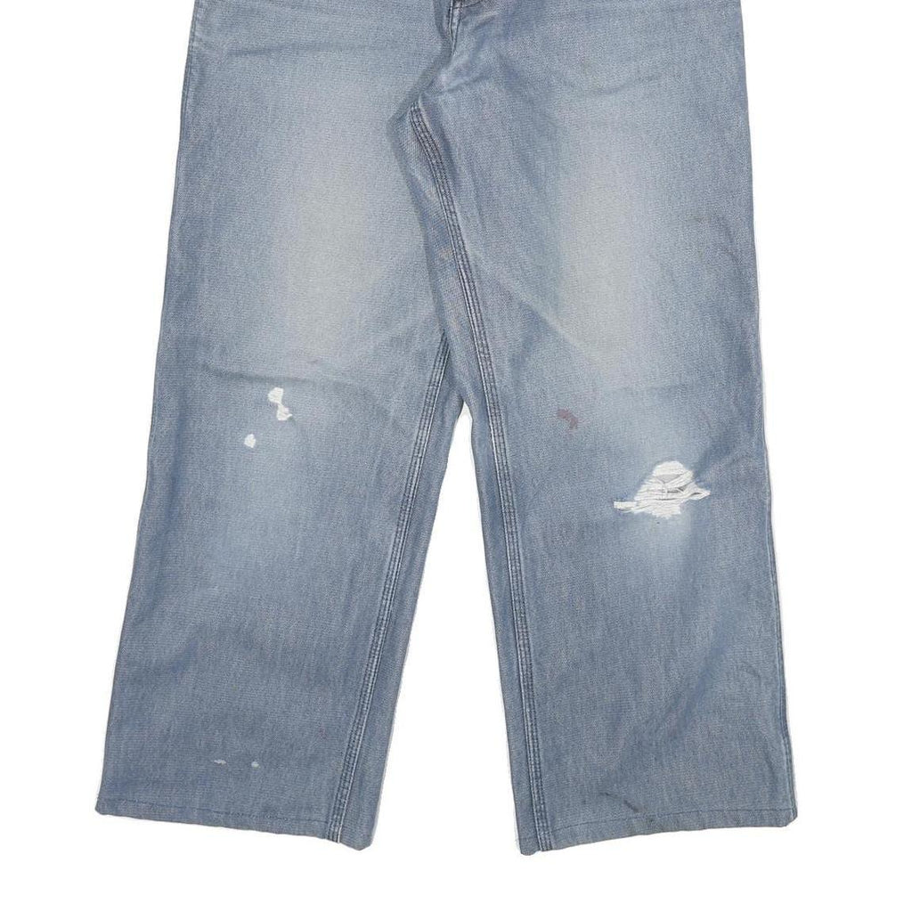 CARHARTT Mens Relaxed Jeans Light Blue Denim W28 L25 Workwear Zip Closure