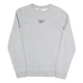 REEBOK Mens Grey Sweatshirt S Crew Neck Cotton Blend Pullover Casual