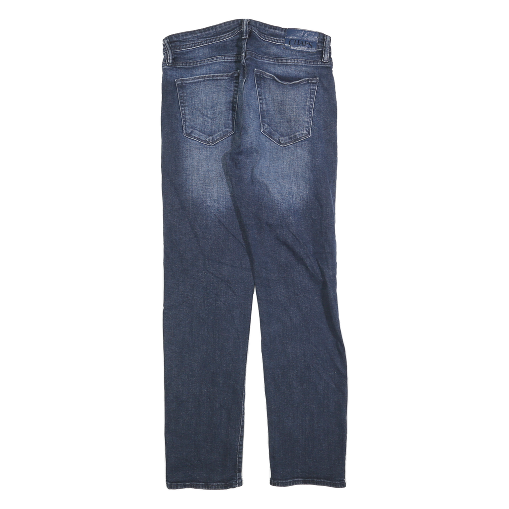 CHAPS Mens Slim Jeans Blue Denim W32 L32 Zip Classic Plain Cotton