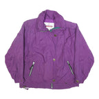 OBERMEYER Womens Purple Nylon Jacket S Casual Zip Up Lightweight Outdoor