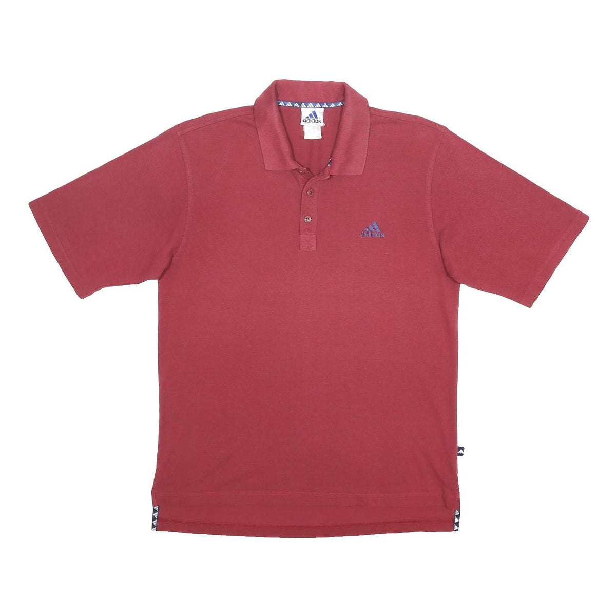 ADIDAS Mens Maroon Polo Shirt L Cotton Blend Short Sleeve Basic Casual
