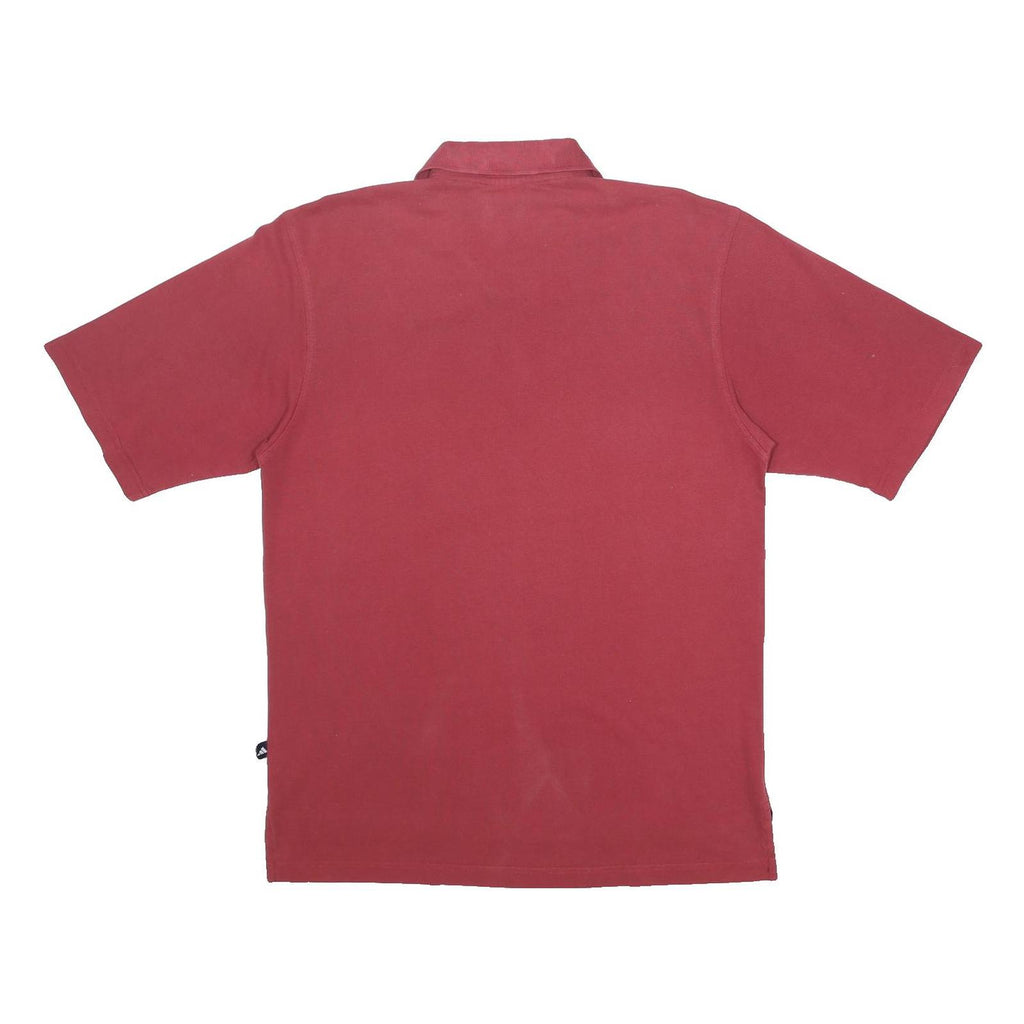 ADIDAS Mens Maroon Polo Shirt L Cotton Blend Short Sleeve Basic Casual
