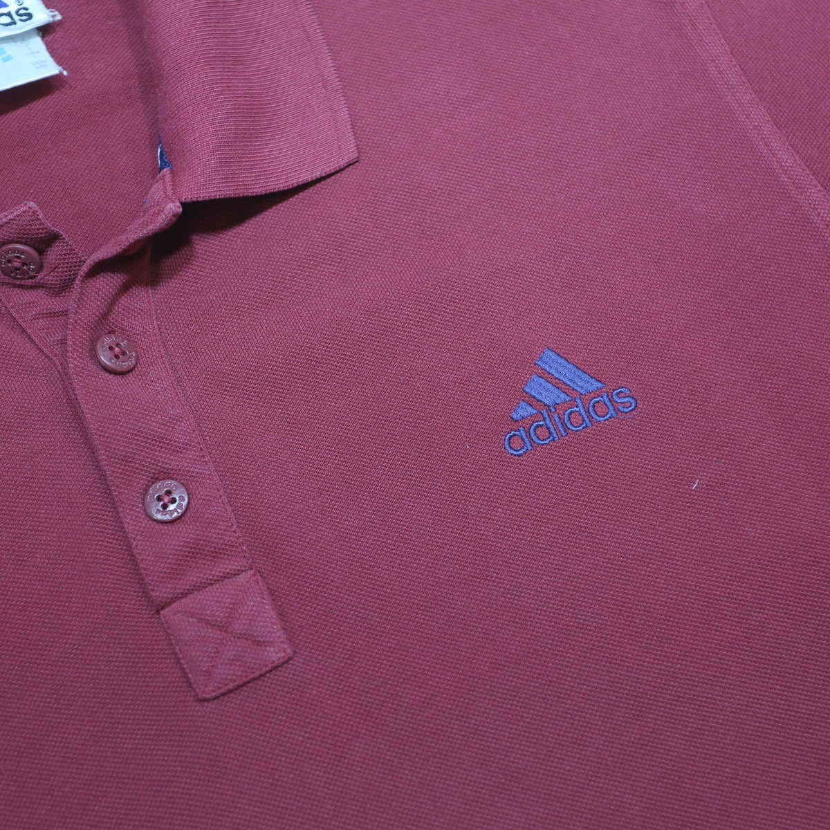 ADIDAS Mens Maroon Polo Shirt L Cotton Blend Short Sleeve Basic Casual